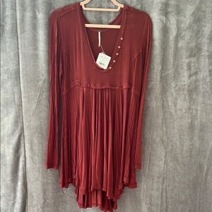 Free People Rust Red Top Tunic small callout